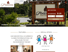 Tablet Screenshot of pinestone-resort.com